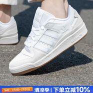 阿迪達(dá)斯（adidas）三葉草男鞋女鞋25夏新款低幫板鞋復(fù)古潮流休閑鞋舒適運(yùn)動(dòng)鞋滑板鞋 6858/白色/情侶款/FORUM LOW 39 內(nèi)長(zhǎng)240mm