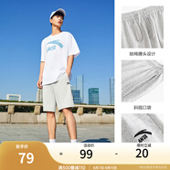 安踏（ANTA）【快干棉】T恤男女同款2025夏季情侶吸濕排汗LOGO寬松休閑短袖t恤 【店長推薦短褲】灰花灰8310-1 M /男170 女165