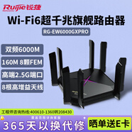 銳捷（Ruijie）千兆無(wú)線WiFi6 6000M 游戲加速 160M頻寬 電競(jìng)路由 巡洋艦 睿易R(shí)G-EW6000GX PRO