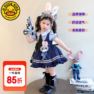 G.DUCKKIDS童裝洛麗塔公主裙女童連衣裙春秋季新款朱迪兔子警官生日禮服兒童 兔子洛麗塔【夏款】asggoci 130 尺碼7~8歲【120-130cm】