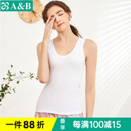 AB內(nèi)衣女士全棉本命年大紅彈力蕾絲花邊打底衫吊帶衫女式背心8191 白色 L