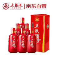 五糧液股份 五糧醇 紅淡雅鐵盒 濃香型白酒 50度 500mL*6瓶 整箱原箱裝