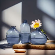 木丁丁玻璃花瓶復(fù)古簡(jiǎn)約不規(guī)則花瓶透明ins風(fēng)水培鮮花插花器桌面擺件