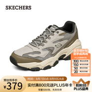 斯凱奇（Skechers）Sparta Max機械復古老爹鞋子男士厚底增高網(wǎng)面潮流黑色237121 灰色/橄欖色/GYOL 43