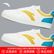 安踏（ANTA）板鞋男夏季小白鞋韓版撞色潮流休閑輕便舒適戶(hù)外運(yùn)動(dòng)滑板鞋子 象牙白/姜黃/里約綠-6 40.5 (250mm)