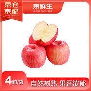 京鮮生 煙臺紅富士蘋果 4粒裝  單果160-190g  生鮮水果