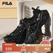 FILA 斐樂(lè )官方男鞋貓爪鞋5代老爹鞋運動(dòng)鞋休閑鞋透氣男 黑-BK 43