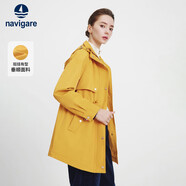 Navigare意大利小帆船女士中裝風(fēng)衣干練工裝外套2331543506 淺橙黃 S 