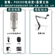 得勝電容麥克風(fēng)直播錄音唱歌K歌話筒聲卡套餐 麥克風(fēng)+懸臂支架