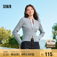 森馬梅花IP針織開衫女短款立領(lǐng)刺繡春秋緊身上衣顯瘦109524106002