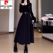 皮爾卡丹感赫本風(fēng)內搭短裙秋冬季2025新款黑色修身法式長(cháng)袖連衣裙子女 【黑色v領(lǐng)】【深秋初冬穿搭/小香 L 55/60kg 【風(fēng)情萬(wàn)種/冬天配大