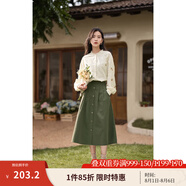 茵曼（INMAN）襯衣女士2025年春季新款女裝高級(jí)感洋氣立領(lǐng)繡花邊新疆棉襯衫 淺杏色-18518197 S
