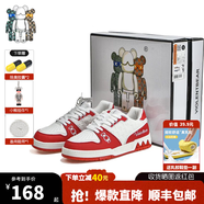 暴力熊（VIOLENTBEAR）男鞋夏季新款透氣低幫板鞋休閑運動(dòng)鞋子潮鞋百搭女鞋情侶鞋輕奢潮 白紅色 40