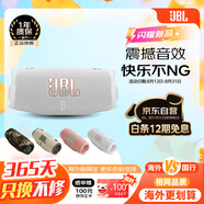 JBLCHARGE6 便攜式藍(lán)牙音箱+低音炮 AI音效增強(qiáng) 戶外防塵防水 音樂沖擊波六代 桌面音響 白色