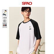 SPAO韓國同款純棉圓領(lǐng)短袖男夏季新品插肩袖設(shè)計潮流上衣SPDX25SD03LD