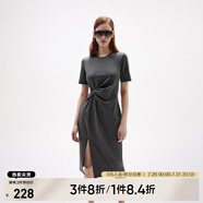 ONLY夏季時(shí)尚休閑長(zhǎng)款開叉收腰顯瘦連衣裙女|124261004 S03 深花灰色 XL