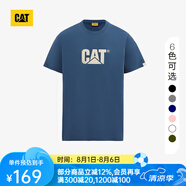 CAT卡特春新品男涼感設(shè)計反光logo印花短袖T恤輕戶外 藏青 XL