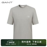 GANT/甘特秋季新款男士簡約純色印花圓領(lǐng)短袖T恤G1243M50002 270-卡其色 M