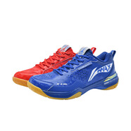 李寧（LI-NING） 羽毛球鞋男女同款運動鞋刀鋒2PRO專業(yè)大賽比賽球鞋刀鋒MAX減震 【刀鋒 MAX】夢幻藍(lán)/赤焰紅-鴛鴦色 39 包裹性好/建議拍大1碼