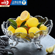 青蘋果果斗玻璃果盤歐式簡(jiǎn)約客廳婚慶節(jié)日零食彩盒裝8.45英寸