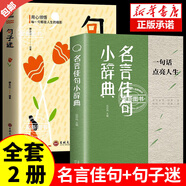 【官方正版】名言佳句小辭典 感悟人生語(yǔ)錄大全人生感悟初中生高中生小學(xué)生名人名言經(jīng)典語(yǔ)錄勵(lì)志書籍格言警句優(yōu)美句子積累好詞好句好段大全書 【2冊(cè)】名言佳句小辭典+句子迷