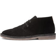 暇步士（Hush Puppies）男士輕便防水 suede 靴舒適緩震休閑工裝靴 Black 42