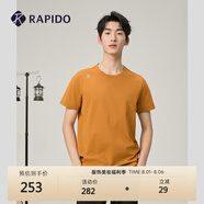 Rapido【新品】靂霹道2025新款男士抗菌UPF40+防曬速干短袖T恤CN4142O35 橘黃色 L 175/92A