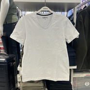 班尼路 BALENO夏季經(jīng)典款t恤男青年純棉圓領(lǐng)短袖耐洗上衣潮 白色V領(lǐng)01W S _165