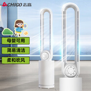 志高（CHIGO）無葉風(fēng)扇電風(fēng)扇落地扇空氣循環(huán)扇家用輕音低噪搖頭扇定時(shí)柔風(fēng)直流變頻 【機(jī)械款】3檔風(fēng)+廣角送風(fēng)
