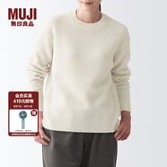無(wú)印良品 MUJI 女式 含牦牛絨駱駝絨圓領(lǐng)毛衣 長(cháng)袖針織衫秋 冬季 淺銀灰色 XS -S(155/80A)