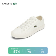 LACOSTE法國鱷魚(yú)男鞋25年新款時(shí)尚舒適百搭系帶板鞋帆布鞋|47CMA0005 18C/米白色 41 (260mm) 7.5