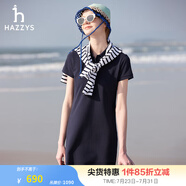 哈吉斯（HAZZYS）女裝 夏季女士【PHIZ系列】素色通勤簡(jiǎn)約POLO裙女 藏青色NV S (155/80A 36)