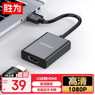 勝為（shengwei）USB轉HDMI轉換器轉接頭 投影儀接口連接線(xiàn)筆記本外置顯卡電腦連接電視高清同屏線(xiàn)視頻擴展AUH0015G