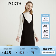 PORTS寶姿女裝 秋冬背帶裙SL9D009LWF033 黑色 S (4)