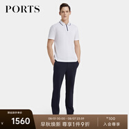 PORTS男裝春季商務(wù)休閑短袖Polo衫MP8N193RZC011 白色 L