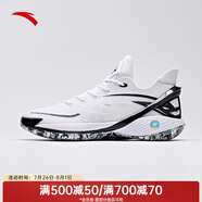 安踏（ANTA）輕狂丨氮科技籃球鞋男低幫透氣實戰(zhàn)運動鞋 安踏白/純凈白/黑-1 42.5