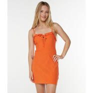 ROXY女無袖連衣裙顯瘦日間連衣裙The Drive In Mini Dress沙灘風 Tigerlily Solid 均碼 |XS