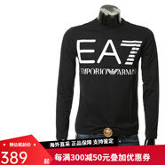 阿瑪尼（Emporio Armani）男士時(shí)尚EA7長(cháng)袖圓領(lǐng)T恤 黑色 S
