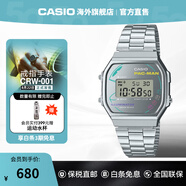 卡西歐（CASIO）手表旗艦店 黑客帝國防水學(xué)生男石英電子小黑表 七夕情人節(jié)禮物 A168WEPC-7ADR（吃豆人）