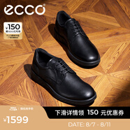 愛步（ECCO）皮鞋男 通勤德比鞋商務皮鞋男軟底系帶男士皮鞋 S輕巧混合520304 黑色52030401001 45