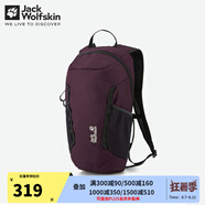 Jack Wolfskin狼爪雙肩包男女同款春夏戶外運動登山內(nèi)置防雨罩11L登山包 I0116/車厘子色 均碼