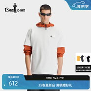 比音勒芬2025夏季新款透氣圓領(lǐng)防曬短袖T恤休閑簡(jiǎn)約親膚男士上衣日常通勤 28米白色 L （105）