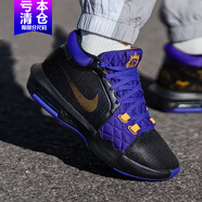 耐克（NIKE）男鞋2025新款夏季詹姆斯籃球鞋實(shí)戰緩震休閑鞋運動(dòng)鞋 FB2237-001黑紫金 40