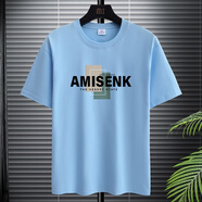 BINYUXD/賓宇兄弟BINYUXD男士短袖t恤內(nèi)搭2024新款春秋潮 AK  天藍(lán) S 【建議85-95 斤】