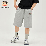 大嘴猴（paul frank）童裝兒童短袖T恤短褲2025夏季男女童百搭簡(jiǎn)約舒適休閑上衣褲子 33AB灰色 140