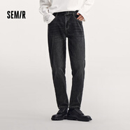 森馬（Semir）牛仔|森馬牛仔褲男經(jīng)典復古小腳褲顯瘦顯高長(cháng)褲秋冬季褲子百搭 牛仔水洗黑98201 31