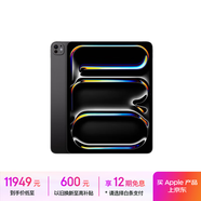 Apple/蘋果 iPad Pro13英寸M4芯片 2024年新款平板電腦(512G WLAN版/MVX43CH/A)深空黑色
