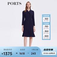PORTS寶姿女裝收腰氣質(zhì)連衣裙ALL9D001JWP048 丈青 L (8)