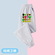 郡帥（JUNSRM）新款Sprunki音樂游戲節(jié)奏盒子周邊男女童圓領(lǐng)衣服棉短袖T恤上衣 灰色薄款長(zhǎng)褲 (節(jié)奏盒子 1 ) 均碼 110碼 (體重 28-35斤)