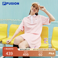 FILA FUSION斐樂潮牌女子連衣裙夏時(shí)尚寬松簡(jiǎn)約POLO領(lǐng)連身裙 青春粉-PK L （170/88A/L）